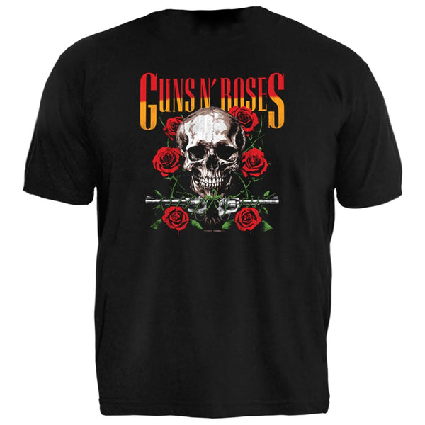 Camiseta Plus Size Guns N' Roses Skull N' Roses